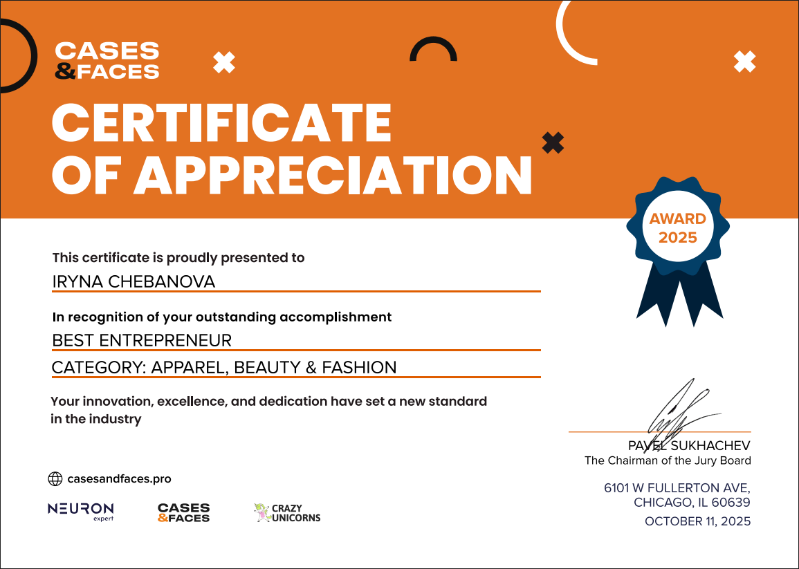 Cases&Faces: Best Entrepreneur Award 2025 - Apparel, Beauty & Fashion
